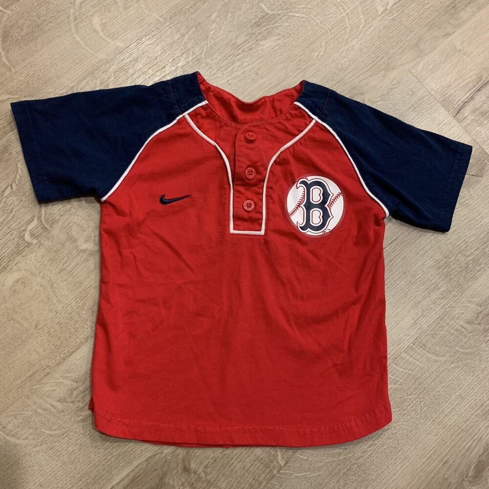 Nike MLB Boston Red Sox Jersey Toddler 2T 2 Years Baby Red Baseball 3-Button